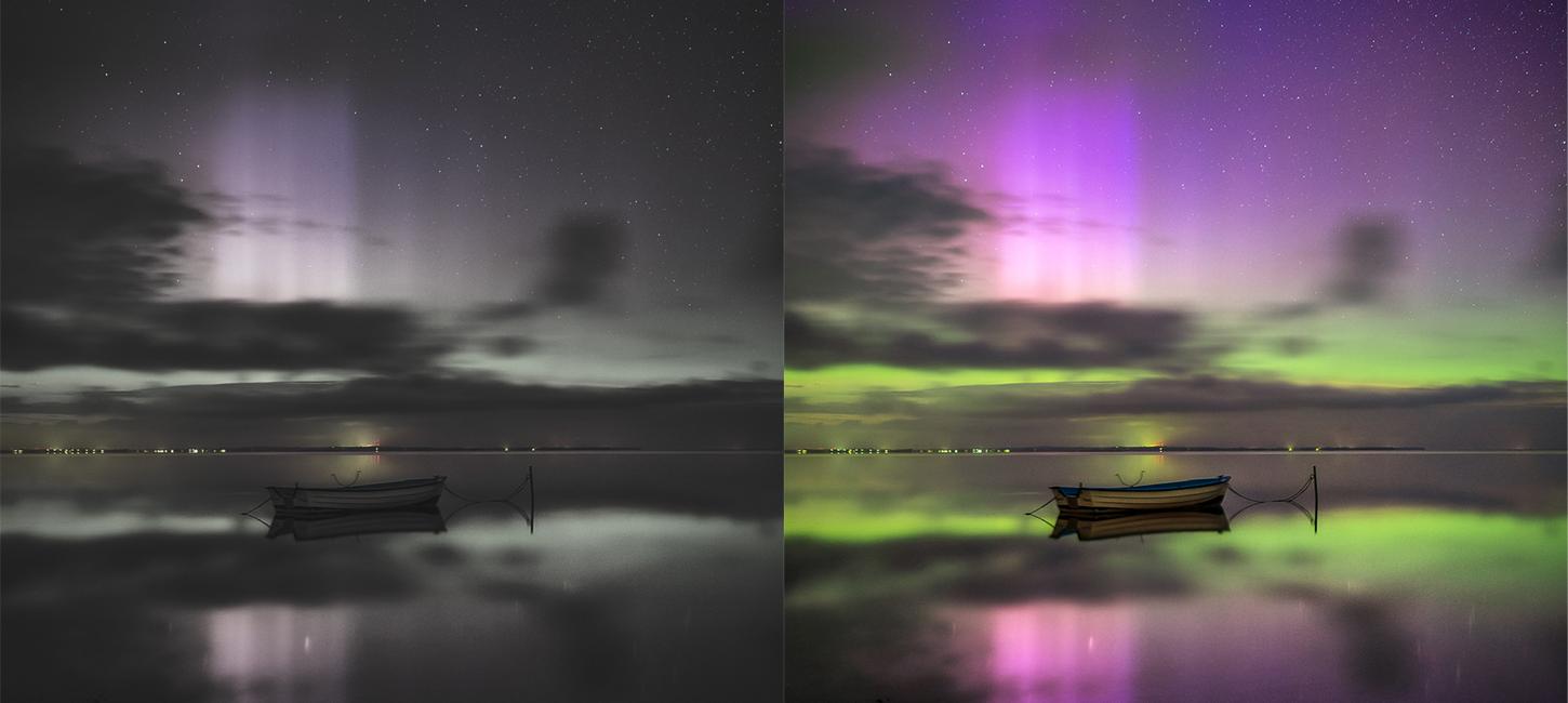 Dark sky - med og uden kamera